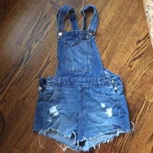 H&M denim shorts overalls